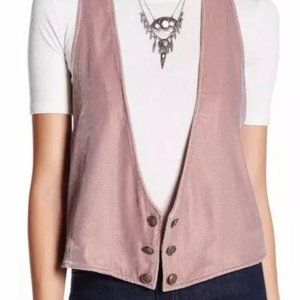 NEW! Free People Velvet Rose Racerback Vest Size S